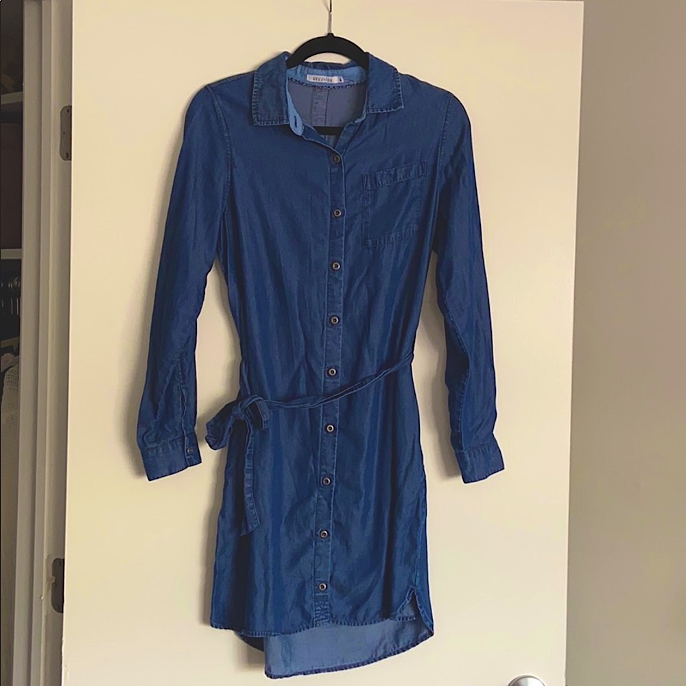 NWOT Jean dress long sleeved